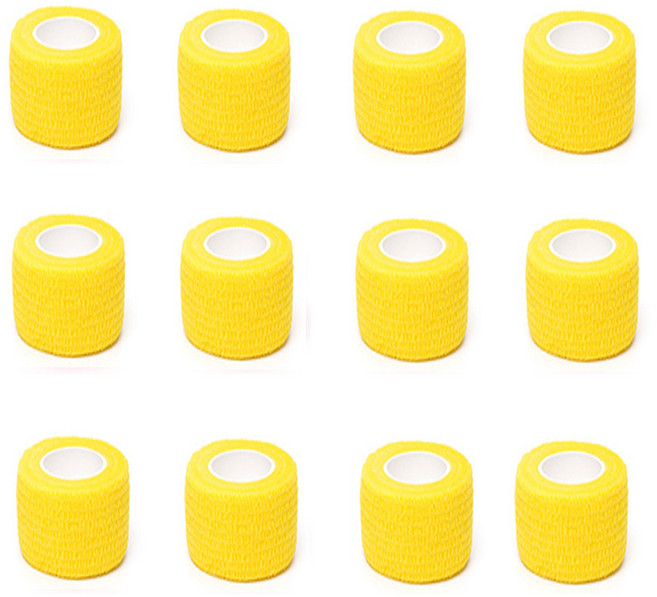 네오짱 강아지 붕대신발 양말 일회용 중형, 옐로우, 12개