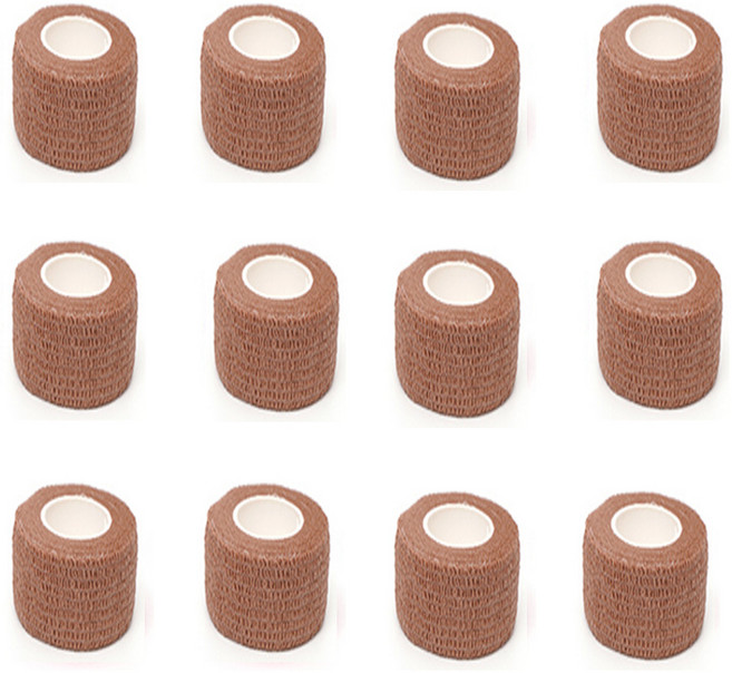 네오짱 강아지 붕대신발 양말 일회용 중형, 브라운, 12개