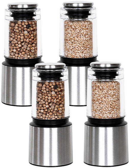 인블룸 스테인리스 미니 그라인더 칼날형 40ml 2p + 분쇄형 35ml 2p 세트, 1세트