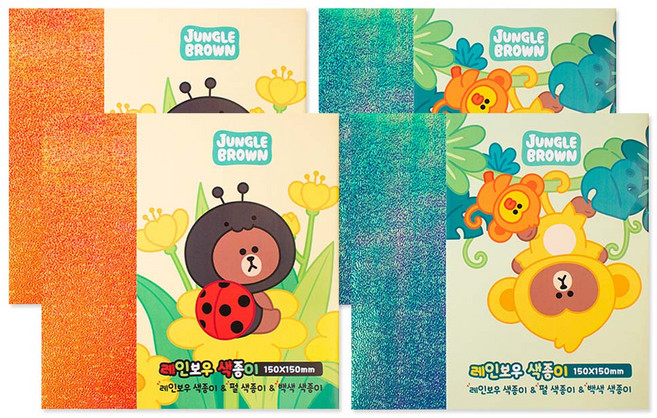 STUDIO EIGHT LINE FRIENDS 叢林熊大 彩虹色紙 隨機出貨, 4個, 13色