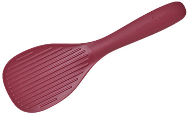 마미스테이블 실리콘 밥주걱, 버건디, 1개