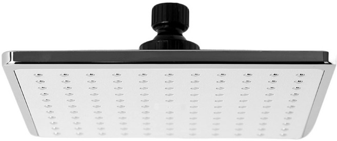 두진 잔수제거 스퀘어 해바라기 샤워기 헤드, 1개, 화이트