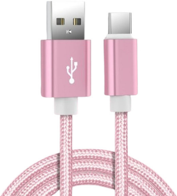 헨센 C타입 고속 충전 니트케이블, 3m, 핑크, 1개