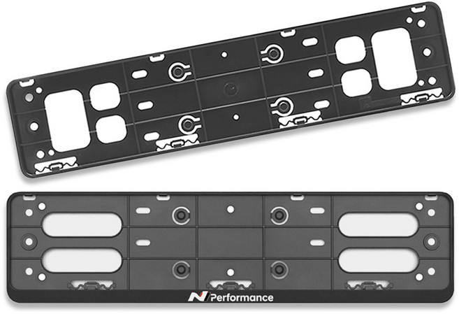 현대모비스 차종별 번호판가드용품세트 아반떼 N라인, 1세트, 블랙