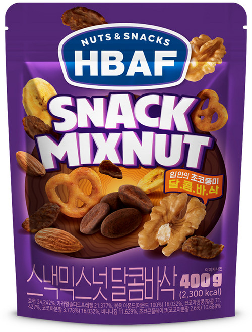바프 넛츠 앤 스낵스 달콤바삭 스낵 믹스넛, 400g, 1개