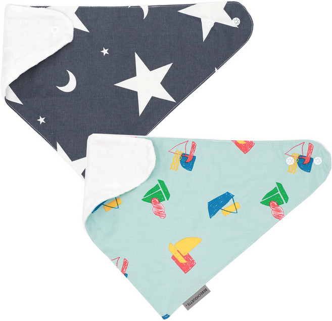 베베슈에뜨 아동용 엠보 극세사 스노우빕 2종 세트