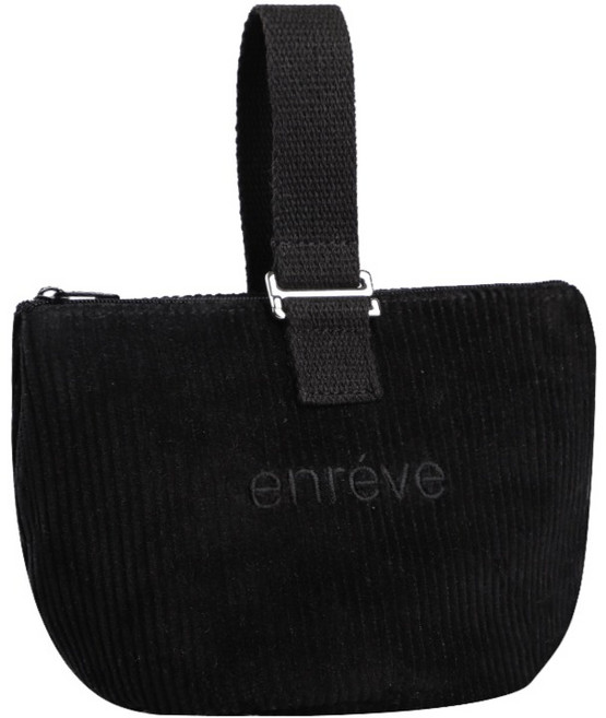 앙레베 코듀로이 미니 파우치, 블랙