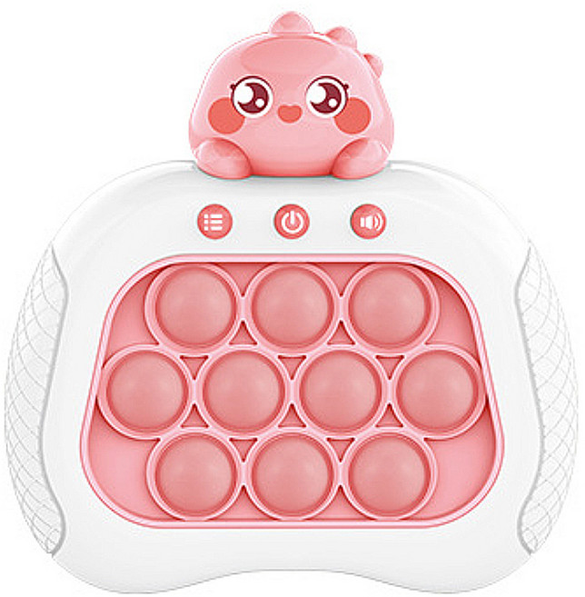 다다랜드 5세대 푸쉬팝 뽁뽁이 스피드킹 순발력 미니 게임기, 핑크 공룡, 1개