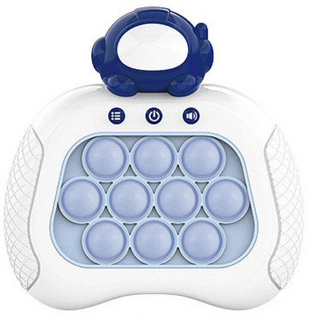 다다랜드 5세대 푸쉬팝 뽁뽁이 스피드킹 순발력 미니 게임기, 블루 우주인, 1개