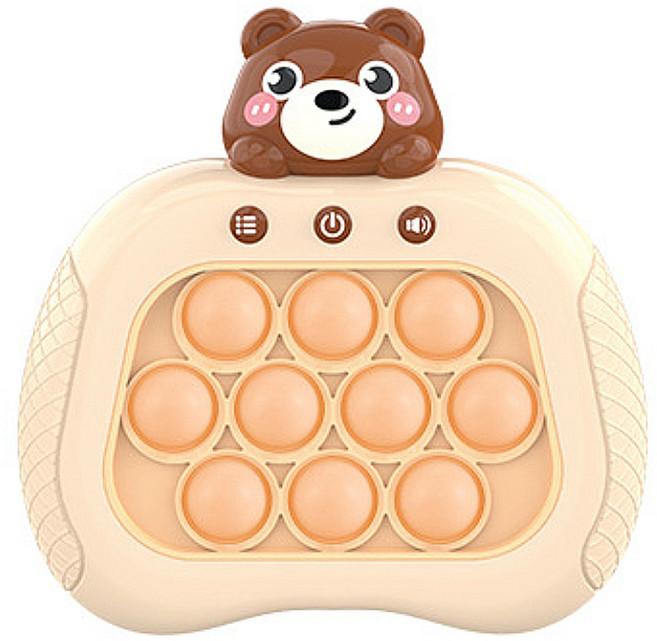 5세대 푸쉬팝 뽁뽁이 스피드킹 순발력 미니 게임기, 브라운곰, 1개