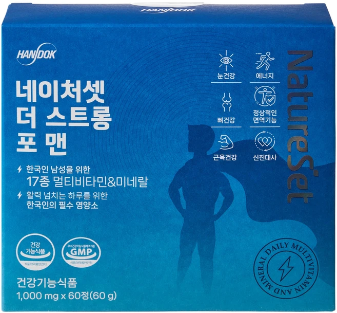 네이처셋 더 스트롱 포 맨 멀티비타민 & 미네랄 60g, 60정, 1개 - 쿠팡