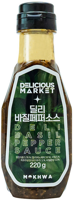 딜리셔스마켓 바질페퍼소스, 220g, 1개