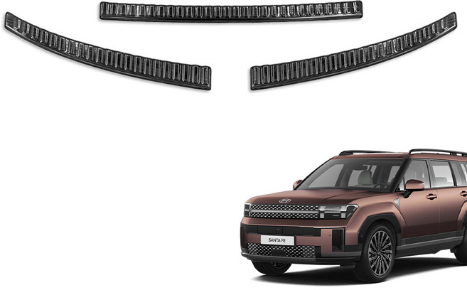 싼타페 MX5 튜닝 트렁크 스키드 플레이트 몰딩 3종 세트, 라인, 헤어라인 블랙