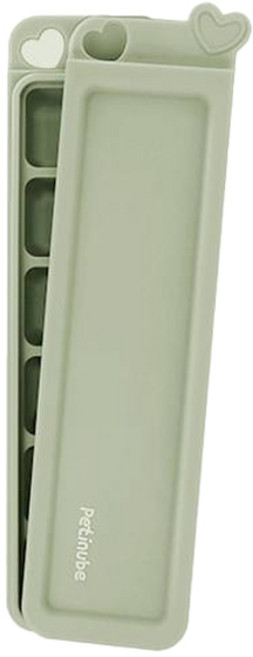 쁘띠누베 국내 제조 실리콘 완전밀폐 큐브 하트 멀티 6구, 셀라돈그린, 1개