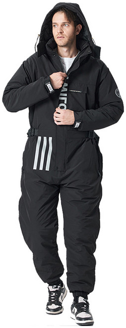 켓와일로 오토바이 겨울 방한우주복 C30, 블랙