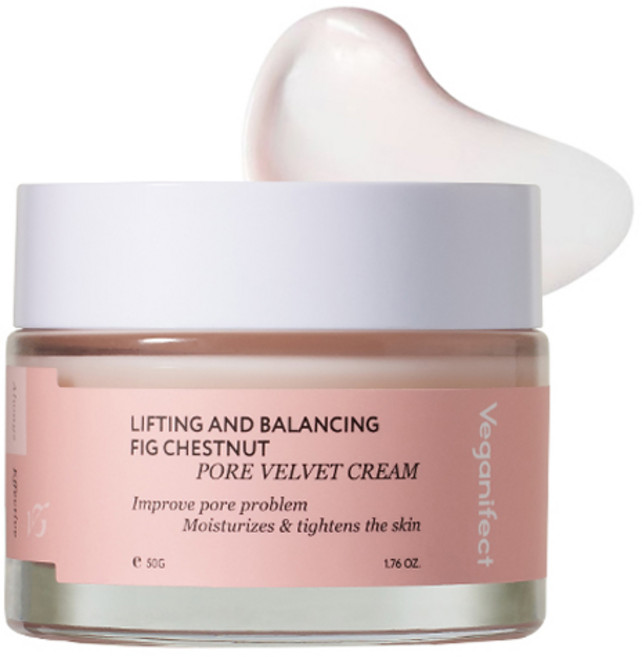 veganifect 拉提與平衡無花果毛孔絲絨霜, 50g, 1個