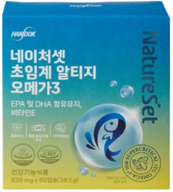 네이처셋 초임계 알티지 오메가3, 60정, 1개