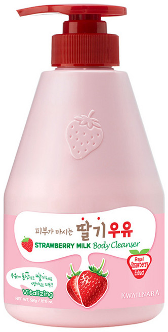 과일나라 피부가 마시는 딸기 우유 바디클렌저, 560g, 1개