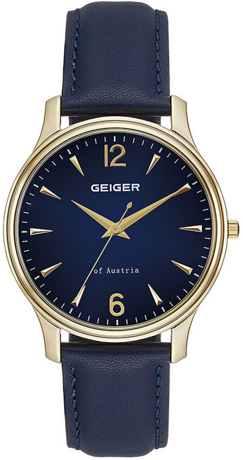 가이거 남성용 가죽시계 GE1236GDBU_M