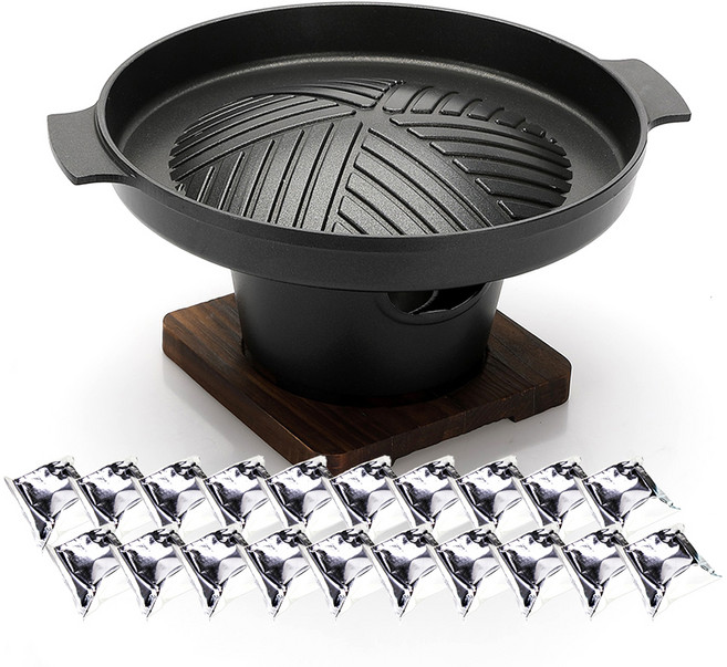 뉴비아 미니화로 싱글 17cm NEWVIA-MB1000 + 에탄올고체연료 30g x 20p 세트, 17 x 17x 2cm, 1세트