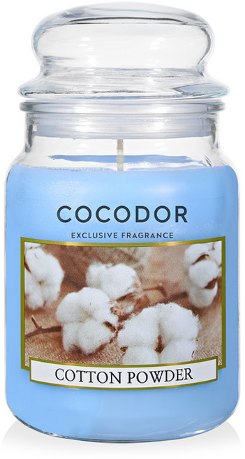 코코도르 라지자 캔들, 코튼파우더, 510g, 1개