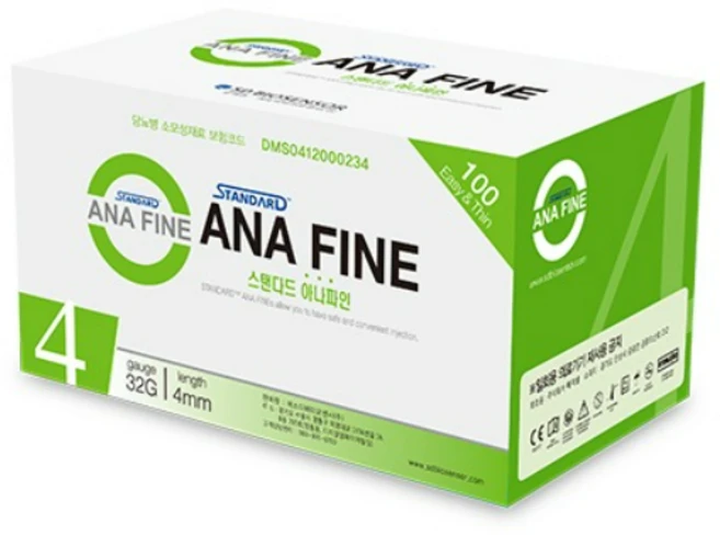 에스디바이오센서 스탠다드 아나파인 인슐린 주사침 32G x 4mm, 100개입, 1개 - 쿠팡