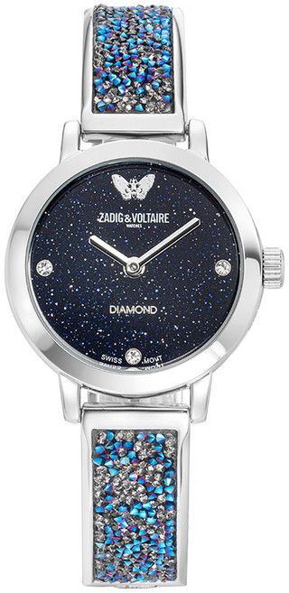 쟈딕앤볼테르 여성용 라피스 다이아몬드 워치 ZVK002 + 가죽밴드 세트