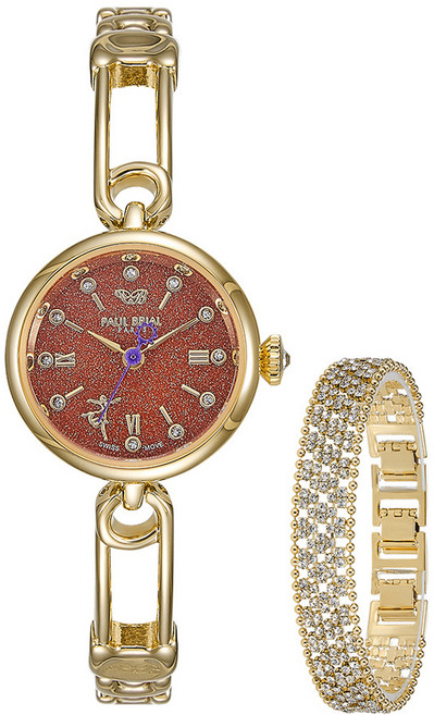 폴브리알 여성용 에트르타 PB8034 + 플라워 큐빅팔찌 + 쇼핑백