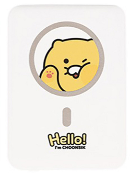 카카오프렌즈 CS 춘식 맥세이프 스탠드형 보조배터리 10000mAh C타입, CSPB-001, 화이트(춘식 가득찬)