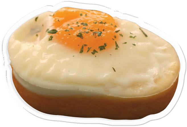 붐잉 맥세이프 투명 그립 톡 음식 계란빵, 혼합색상, 1개