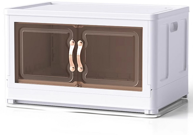 21세기트랜드 엑스라지 접이식 양문형 리빙박스 수납장, 화이트, 1개