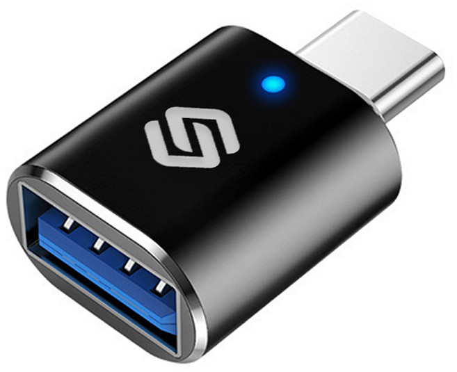 스페이스쉴드 USB 3.0 A타입-C타입 OTG 변환 젠더, 2cm, 블랙, 1개