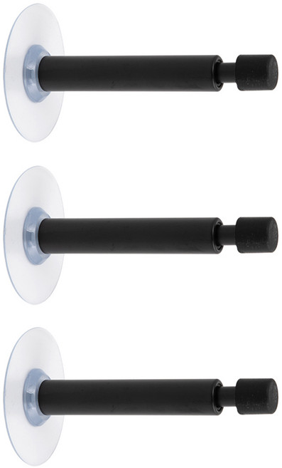 철물대장 무타공 스프링 간편접착 도어 스토퍼 블랙, 3개