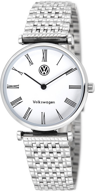 Volkswagen 福斯 男士纖薄設計金屬手錶