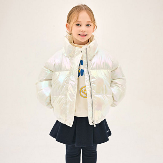 젤리스푼 뉴키즈온 여아용 홀로그램 하이넥 점퍼