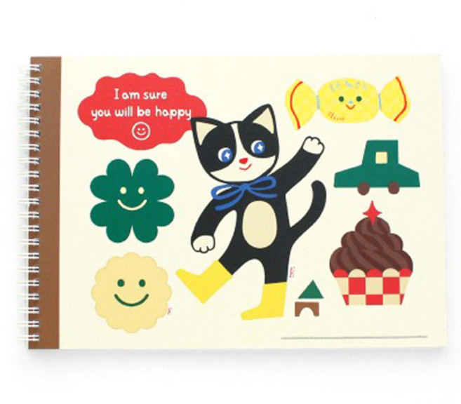 헬로우모리스 페피토 종합장, 혼합색상, 4개