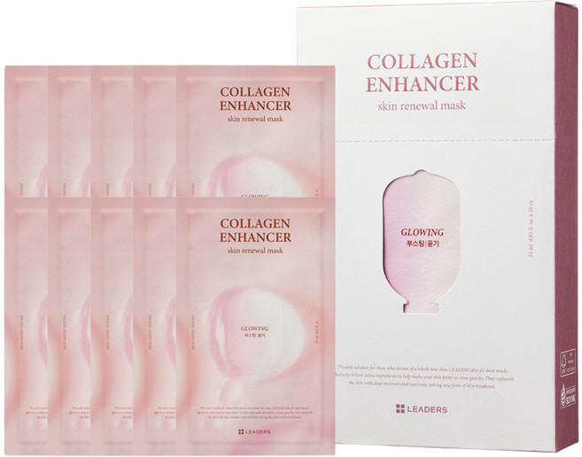 리더스 콜라겐 인핸서 스킨 리뉴얼 마스크 25ml, 10개입, 1개