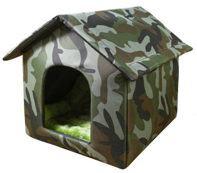 칠시 길냥이 유기견 급식소 겨울집 + 방석 세트, 올리브겨울집 + 랜덤발송방석, 1세트