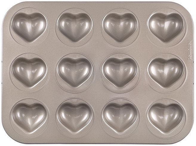 아노마드 통통하트 마들렌틀 팬 12구 골드, 1개