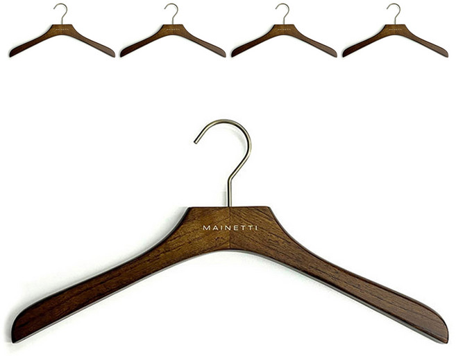 메이네티 고급 애쉬원목 상의 옷걸이, Walnut, 5개