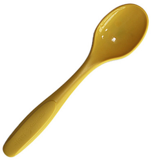 마미스테이블 아동용 실리콘 숟가락, 머스타드, 1개, 단품