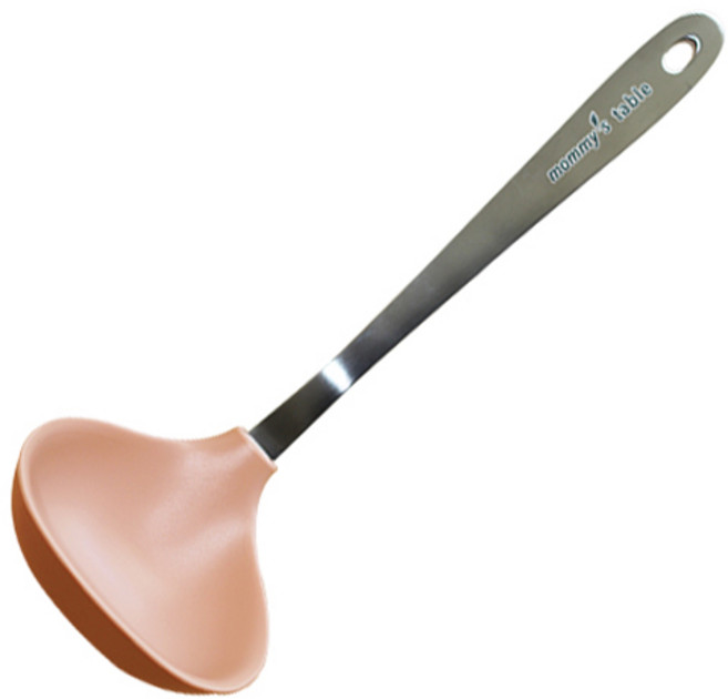 마미스테이블 푸드그레이드 실리콘 국자, 스위트피치, 1개