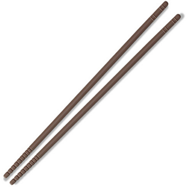 마미스테이블 실리콘 튀김 젓가락, 베어브라운, 1개