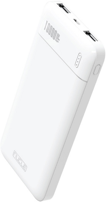 뉴클 고속 대용량 보조배터리 7세대 10000mAh, NCPB-10K-10-IZ, 화이트