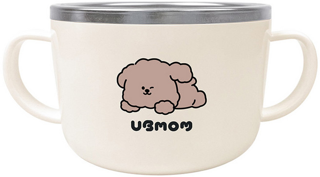 유비맘 초코몽이 스텐인리스 면기, 베이지, 1개