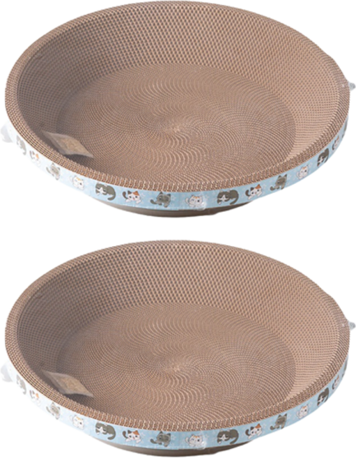 둥둥펫 냥모나이트 원형 스크래쳐, 랜덤발송, 2개