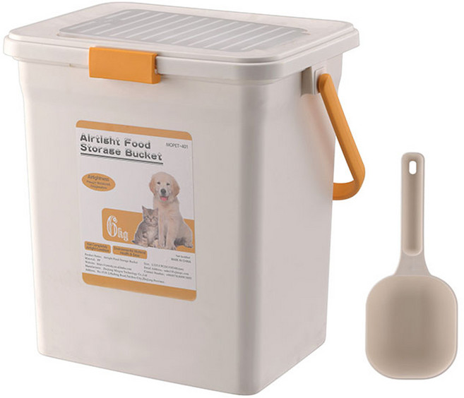 네이처펫 시그니처 반려동물 펫 사료통, 화이트, 17L, 1개