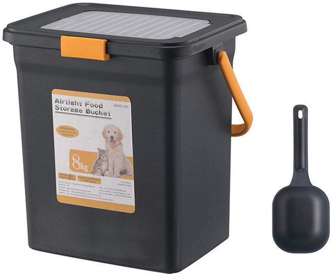 네이처펫 시그니처 반려동물 펫 사료통, 블랙, 23L, 1개