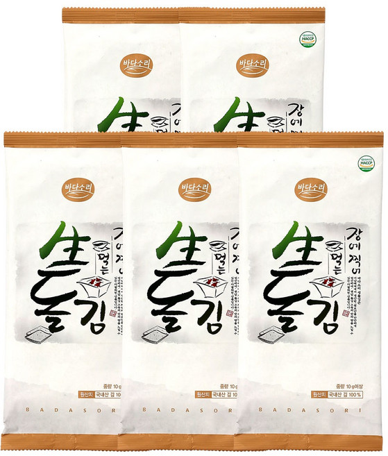 바다소리 장에 찍어먹는 생돌김 반절 8p, 9g, 5개