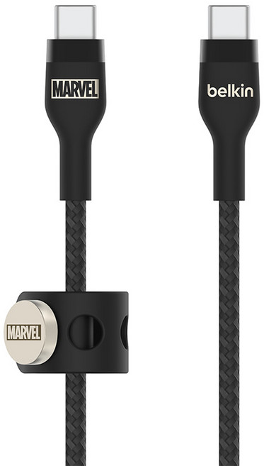 벨킨 부스트업 브레이디드 USB-C to C타입 고속 충전케이블 CAB011qc2MSG-DY, 2m, 마블 블랙, 1개